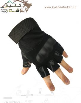 دستکش تاکتیکال مشکی نیمه | TACTICAL GLOVES