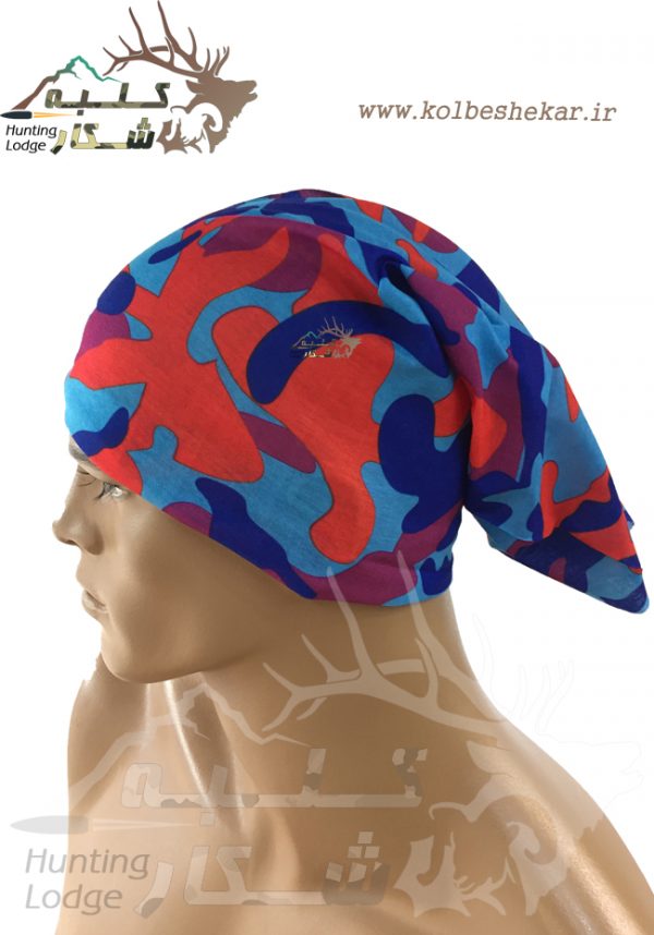 دستمال سر و گردن چریکی آبی و قرمز