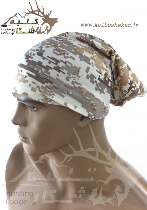 دستمال سر و گردن دیجیتالی خاکی