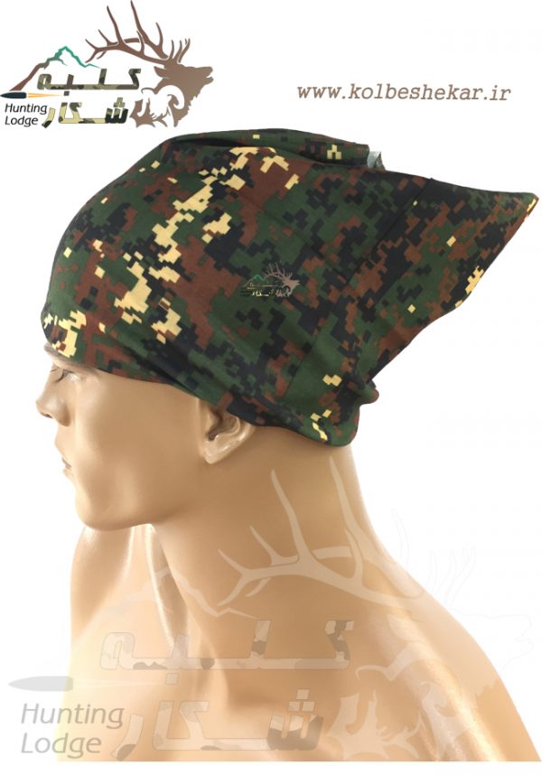 دستمال سر و گردن دیجیتالی سبز مشکی