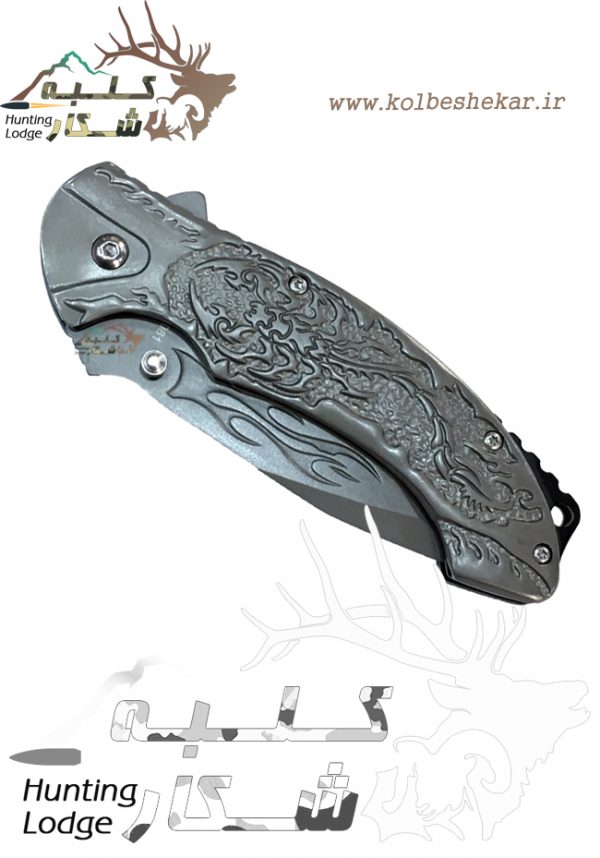 چاقو تاشو برونینگ طرح دار | BROWNING B061 KNIFE3