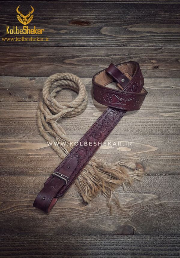 بند 4سانتی چرمی طرحدار | Leather Sling of a Rifle