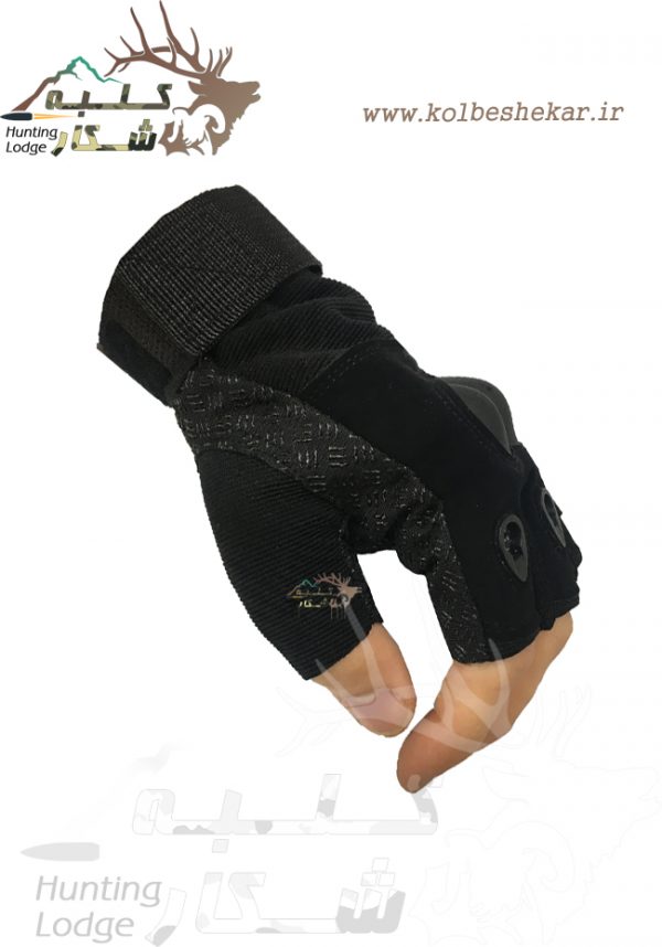 دستکش تاکتیکال مشکی نیمه TACTICAL GLOVES