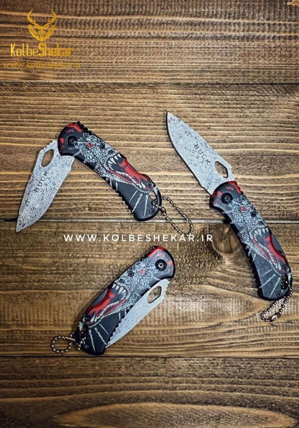 چاقو تاشو باک اسکلتی قرمز ایکس 82 | BUCK X82 KNIFE