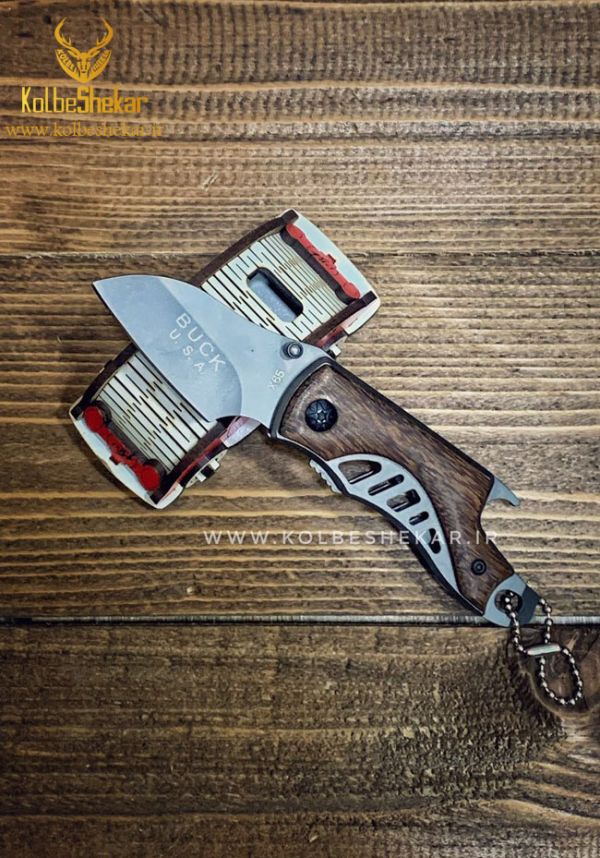 چاقو تاشو جیبی باک دسته چوبی ایکس 65 | BUCK X65 KNIFE
